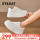 星期六女鞋小白鞋厚底百搭休閑鞋2025新款秋季板鞋SSD1112C4Z 米白 37