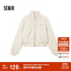 森馬（Semir）外套女短款顯高小個(gè)子溫柔氣質(zhì)2024冬季立領(lǐng)毛絨夾克109724108006