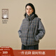 茵曼復古格紋疊穿羽絨馬甲2025秋冬女裝新款百搭寬松短款馬夾外套 彩格 M