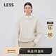 LESS春秋毛衫女休閑簡(jiǎn)約立體條紋設計感圓領(lǐng)套頭針織衫2N8310630 105/半漂白 M