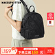 MAKEUP KITTEN雙肩包女2025最新款小背包輕便書(shū)包通勤大容量旅行包生日禮物 黑色【可雙肩/單肩背法】