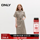 ONLY秋季時尚氣質(zhì)短袖顯瘦中長款連衣裙女|124307001 E11 腰果沙色 M (165) 84A