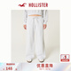 HOLLISTER25春夏baggy慵懶歐若風(fēng)抓絨運動(dòng)衛褲長(cháng)褲女裝347-5022 淺灰色 M (74A)短版