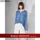 COCOBELLA時(shí)尚毛邊白色牛仔短褲女簡(jiǎn)約通勤五分休閑短褲DN89 白色 L