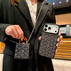 黑色耳機包蘋(píng)果17promax手機殼iPhone16promax全包15plus外殼14女 【至尊黑耳機包+至尊黑殼】+鏈條 iPhone 14 Pro Max