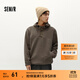 森馬（Semir）森馬衛衣男冬搖粒絨半開(kāi)襟連帽情侶裝上衣中性百搭 軍綠40635 M