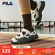斐樂(lè )（FILA）官方女鞋歐客漫涼鞋2025夏季新款瑪麗珍涼拖魔術(shù)貼鞋子 古白色/橄欖綠色-AO 36.5