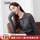 百圖betu女裝冬季新款毛衣可立領(lǐng)可翻領(lǐng)時(shí)尚針織毛衫女2410T30 灰色 M