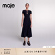 Maje春夏女裝氣質(zhì)時尚黑色長款修身針織連衣裙MFPRO03411 黑色 S (36)