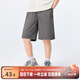左西男中大童夏季短褲2025新款輕戶外防水運(yùn)動(dòng)褲兒童褲子 深灰色 140