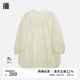 播泡泡袖優(yōu)雅襯衫2024新款女夏季沙灘度假法式寬松襯衣DDR2CD5795 O00晚紗 S