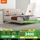 喜臨門(mén)【線(xiàn)下同款】雙人主臥婚床家具 拂曉(米)+白騎士kids 1.5*2米