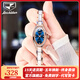 金仕盾（JIN SHI DUN）瑞士認證品牌手表女氣質(zhì)時(shí)尚女士手表防水陶瓷石英表輕奢手鏈表 金仕盾-8842-間陶瓷玫藍
