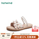 熱風(fēng)（Hotwind）沙灘涼鞋女士夏季新款百搭平底兩穿涼鞋時(shí)尚外穿透氣碎花涼拖鞋女 溫柔碎花(米粉） 36