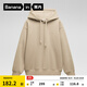 蕉內（Bananain）非常服503Relax男女同款連帽衛衣加絨休閑百搭透氣秋冬新款男裝 【男女同款加絨】杏卡其 M