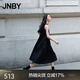 JNBY/江南布衣春夏連衣裙棉府綢浪漫氣質(zhì)褶皺A型無(wú)袖小黑裙5O6G13240 001/本黑 M