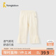 童泰（TONGTAI）女寶寶褲子春秋季女童打底褲兒童外出蕾絲邊長(cháng)褲童裝杏色100cm