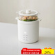 日本迷你電飯煲1到2人一人電飯鍋小型1.2L家用電飯煲電飯鍋 陶白色（帶蒸籠） 1.2L