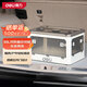 得力（deli）車(chē)載收納箱 可折疊透明五開(kāi)門(mén)滾輪設計車(chē)家露營(yíng)儲物神器55L大號