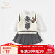 班喜迪女童學(xué)院風(fēng)連衣裙秋裝2025新款洋氣兒童jk公主裙寶寶針織套裝春秋 米色三件套 90