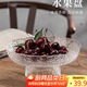 拜杰玻璃水果盤(pán)托盤(pán)輕奢客廳零食盤(pán)干果盤(pán)茶點(diǎn)心盤(pán)糖果盤(pán) 高腳錘紋