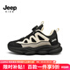 Jeep吉普兒童運動(dòng)鞋秋冬2025新款男童中大童籃球鞋女童網(wǎng)面透氣跑步鞋 黑米【皮面款】 35 內長(cháng)約22.3cm