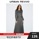 UR2025秋季新款女裝潮流假兩件綁帶收腰連衣裙UWJ750082
