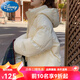 迪士尼（Disney）12短款羽絨棉服少女冬季13歲高中學(xué)生14棉襖女孩外套女大童棉衣15 米白色 80 M 建議100-120斤