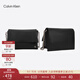 Calvin Klein通勤單肩斜挎包禮物鏈條包包金屬字母CK女包小方包枕頭包DH3571 001-太空黑 OS