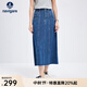 Navigare意大利小帆船時(shí)尚半身裙女通勤A(yíng)字裙百搭牛仔裙不同批次隨機發(fā)貨 普魯士藍 2XL