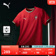 彪馬（PUMA）葡萄牙隊主場(chǎng)球迷版球衣吸濕速干短袖T恤男女運動(dòng)上衣779190 運動(dòng)紅-杏仁糖色-01 L (180/100A)
