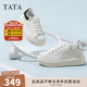 他她（TATA）小白鞋2025秋季新款奶油泡泡厚底女鞋增高松糕鞋板鞋 白/銀 36