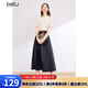 百圖betu女裝春夏新款襯衫優(yōu)雅國潮短袖襯衫新中式小衫女2403T52 淺杏色 M
