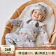 OAK FAMILY春秋款新生兒和式連體衣純棉寶寶百天周歲爬服嬰兒衣服 （斜襟）狗狗派對(duì) （不含帽子） 80cm
