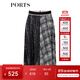 PORTS寶姿春夏新品半身裙百褶裙LM8S028MPT031 黑色印花 M (6)