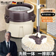 麥舒特德國拖把自捻水旋轉手洗一拖把家用2025新型單桶圓形拖把地板制品 全新升級省力升降雙驅動(dòng)【洗脫一體】米咖拼色 送2個(gè)加厚速吸拖布頭 塑料籃 加強桿+塑料盤(pán)