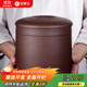 金鑲玉原礦紫砂普洱茶罐茶具密封儲藏罐茶具配件 大號圓潤茶葉罐