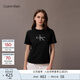 Calvin KleinJeans25夏季女士休閑通勤ck字母印花純棉針織短袖T恤47B864G