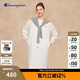 Champion冠軍長袖連衣裙女2025秋季新款純色圓領(lǐng)H型休閑長裙潮牌 燕麥色 M