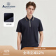 AQUASCUTUM/雅格獅丹2025春夏男士商務(wù)休閑翻領(lǐng)短袖POLO衫 皇家藍 XL