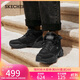 斯凱奇（Skechers）女鞋春加絨厚底老爹鞋中幫雪地靴防滑休閑鞋167338