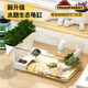 寵物烏龜飼養缸家用大號烏龜專(zhuān)用缸帶曬臺水陸兩用烏龜造景生態(tài)缸 小號烏龜缸（贈送爬臺+花盆）
