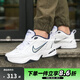 NIKE耐克男鞋AIR MONARCH IV新款厚底網(wǎng)面透氣休閑運動(dòng)增高鞋老爹鞋 白/金屬銀 415445-102 44.5