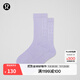 lululemon丨Power Stride 女士中筒襪 LW9FNXS 薰衣草霜紫/白 M