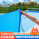 PoolMate游泳池保溫膜蓋兒童池嬰兒池浴池PE膠膜保溫罩防塵膜蓋布保溫布 【包邊打孔】圓形400微米/平方