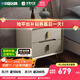 雅蘭（AIRLAND）床頭柜現代簡(jiǎn)約臥室收納儲物柜輕奢精致床頭柜 英倫灰 （需自行安裝柜腳/把手） 蔓斯