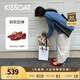 KISSCAT接吻貓25年春季Melody都市時(shí)裝時(shí)尚通勤方頭瑪麗珍鞋單鞋女 淺暗紅色 (瘦腳卡碼拍小一碼) 39