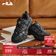 FILA 斐樂(lè )官方男鞋FLUID 6復古運動(dòng)鞋2025冬季新款貓爪6代休閑老爹鞋 黑/影黑灰-BD 42