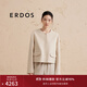 ERDOS 絲絨混紡雙層箱型立體剪裁寬松毛呢寬松通勤女短外套 香草白 M 165/84A