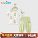 優(yōu)奇嬰兒套裝男女寶寶夏季薄款短袖長(cháng)褲分體兩件套男童女童夏季防蚊褲